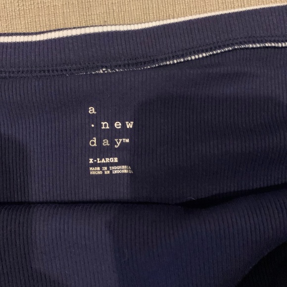 a new day Navy and White Striped Crop Top - Picture 3 of 4